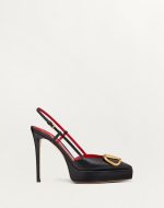 VLOGO SIGNATURE CALFSKIN SLINGBACK PLATFORM PUMP 120MM - Image 6